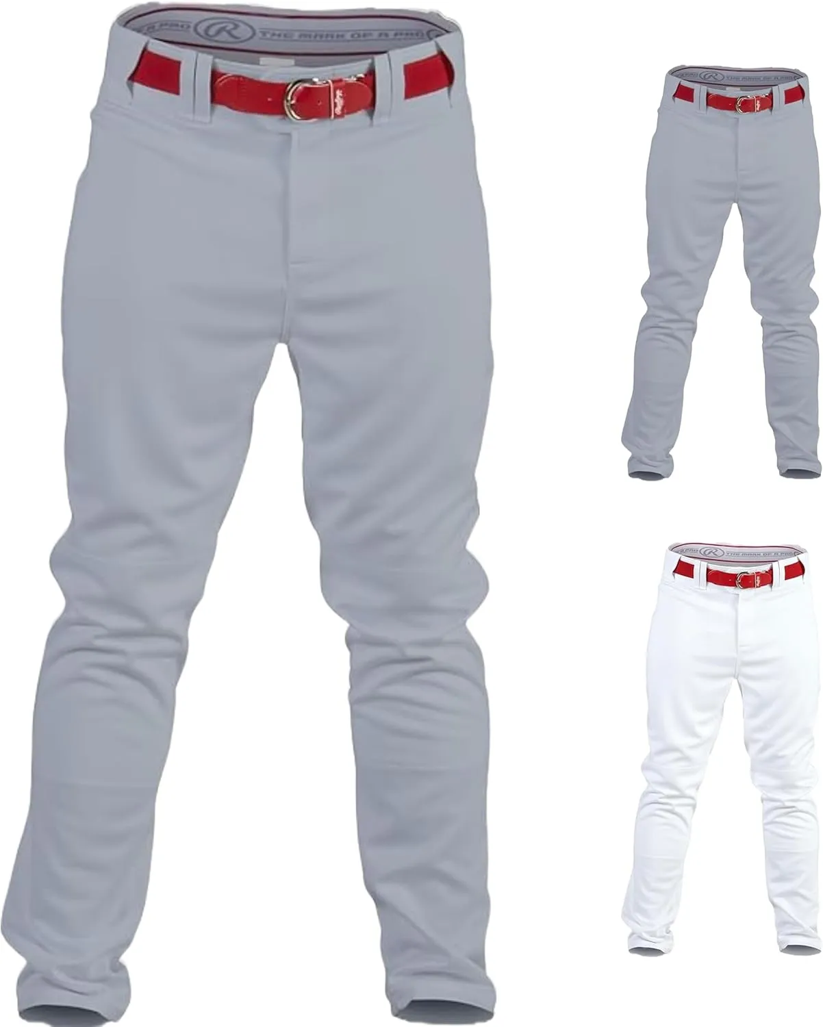 Rawlings Men's Pro 150 Series Baseball Pant | Full Length Semi-Relaxed Fit | Adult Sizes | Solid Color Options