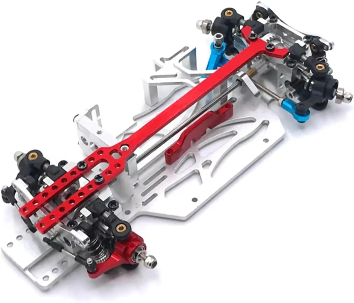 RC Car Accessories Compatible with MINI-Q9 1/28 Rc Car Upgrade Modification Accessories Parts Adjustable Wheelbase Second Floor Slab(Red)
