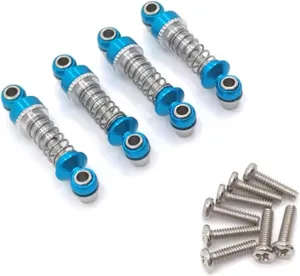 RC Car Accessories for Wltoys 1/28 284131 K969 K979 K989 K999 P929 P939 Metal Upgrade Adjustable Shock Absorber RC Car Spare Parts Parts and Accessories(Blue)