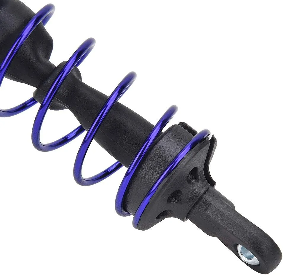 RC Car Metal Oil Pressure Adjustable Shock Damper Set for 1/8 Vehicles Front Rear Shocks JLB HSP EM Racing DHK HPI Redcat LRP Hobao ZD Racing - 4pcs Red Blue (Blue)
