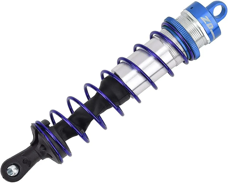 RC Car Metal Oil Pressure Adjustable Shock Damper Set for 1/8 Vehicles Front Rear Shocks JLB HSP EM Racing DHK HPI Redcat LRP Hobao ZD Racing - 4pcs Red Blue (Blue)