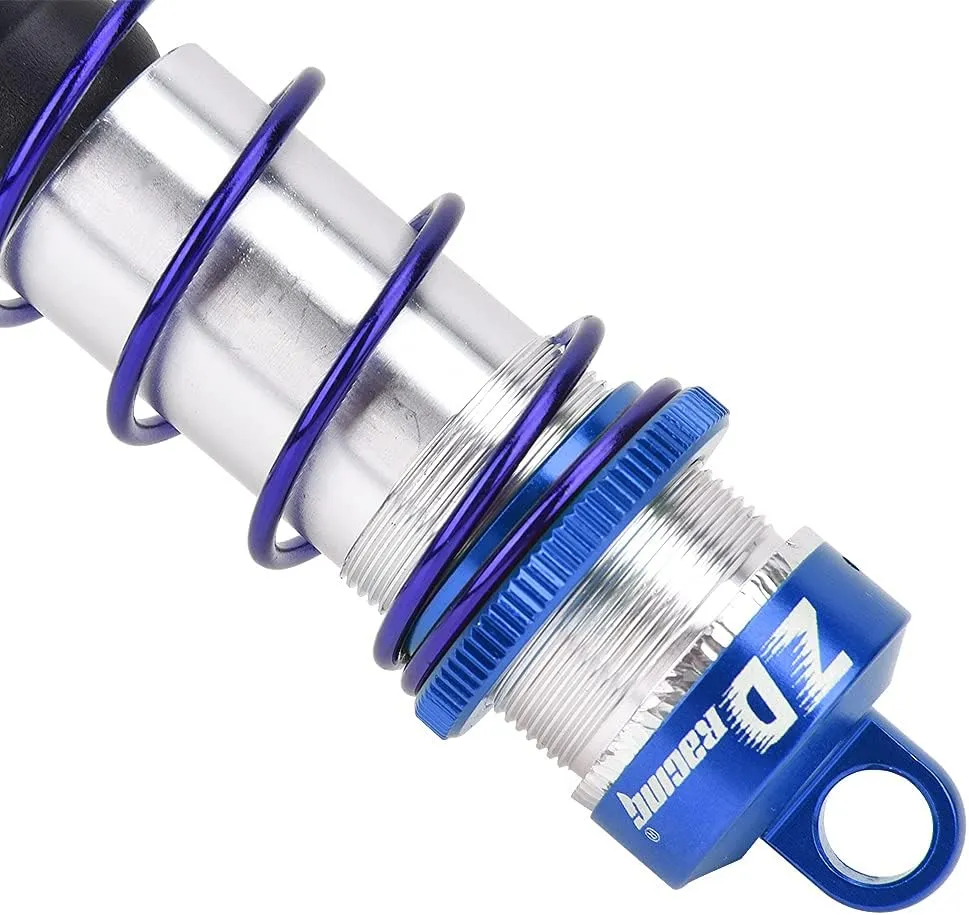 RC Car Metal Oil Pressure Adjustable Shock Damper Set for 1/8 Vehicles Front Rear Shocks JLB HSP EM Racing DHK HPI Redcat LRP Hobao ZD Racing - 4pcs Red Blue (Blue)