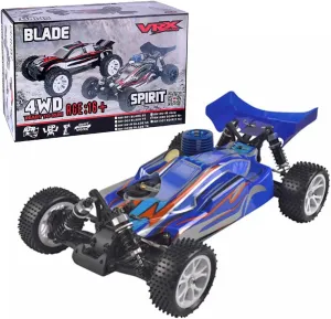 RC Car Model Set,VRX RH1006 Nitro RC Cars Toy, 1/10 4WD Off-Road RC Car with Force.18 Nitro Engine, 2.4Ghz High Speed Remote Control Monster Truck Gifts for Kids & Adults (R0080 Blue RTR Version)