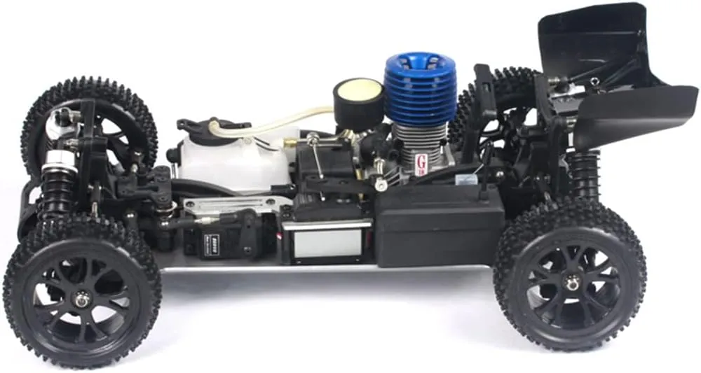 RC Car Model Set,VRX RH1006 Nitro RC Cars Toy, 1/10 4WD Off-Road RC Car with Force.18 Nitro Engine, 2.4Ghz High Speed Remote Control Monster Truck Gifts for Kids & Adults (R0080 Blue RTR Version)