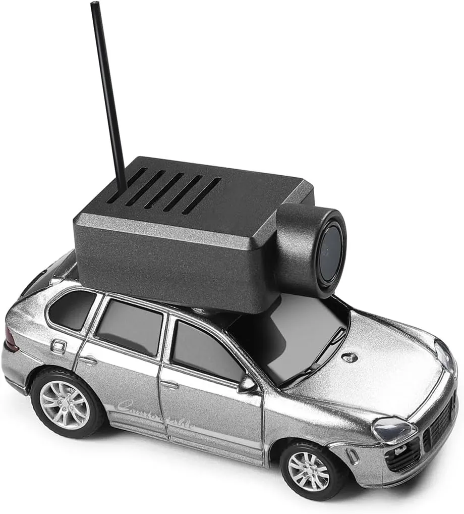 RC Car with 720P FPV Camera, 1/16 Scale APP-Controlled Mini RC Crawler Car, WiFi Module, 3-Speed Modes, Grey