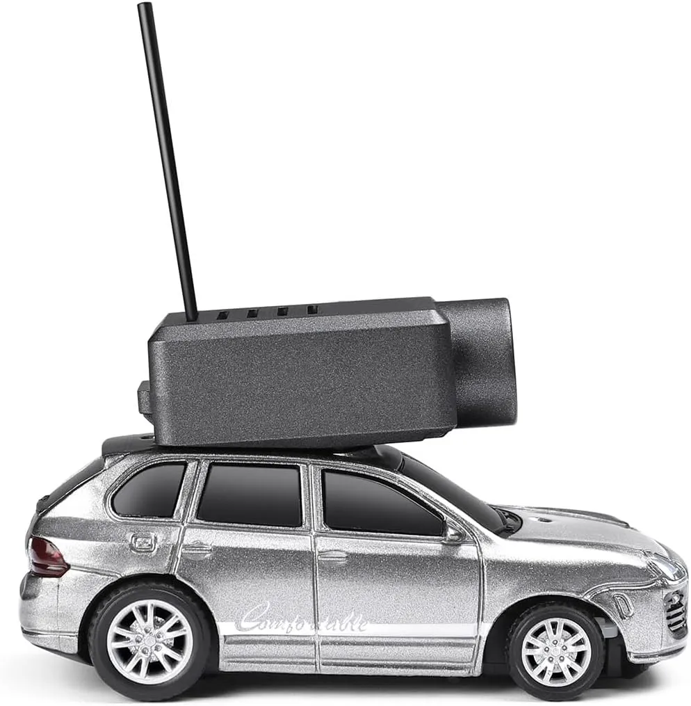 RC Car with 720P FPV Camera, 1/16 Scale APP-Controlled Mini RC Crawler Car, WiFi Module, 3-Speed Modes, Grey