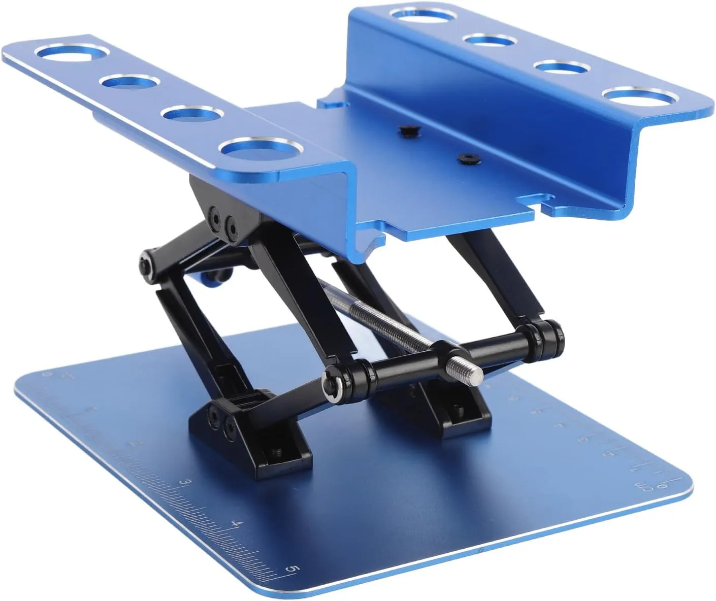 RC Car Work Stand, Rotatable Elevating Sturdy RC Car Repair Stand for 1:8 and 1:10 (Blue)