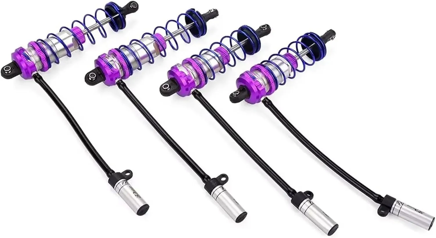 RC Parts Compatible with ZD for Racing for Axial for TRX4 1/10 RC Car Parts Truck Crawler Adjustable Shock Absorber Rear Damper Suspension(Purple)