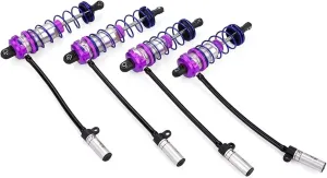 RC Parts Compatible with ZD for Racing for Axial for TRX4 1/10 RC Car Parts Truck Crawler Adjustable Shock Absorber Rear Damper Suspension(Purple)
