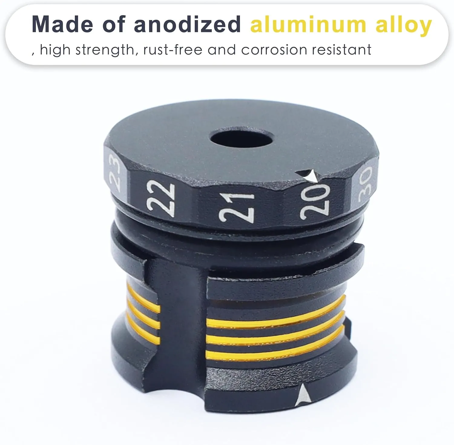 RC Ride Height Gauge Aluminum Alloy RC Height Measuring Ruler Adjustable 20-30mm for RC Model Repair Wokring(Black Gold)