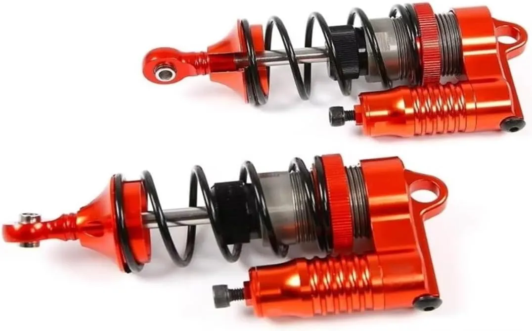 Rc Shock Absorber For Rovan For Rofun F5 Road Mcd XS5 1/5 CNC Metal Shock Adjustable Abdominal Rc Truck Car Parts Accessories Upgrade Replacement And Use(Red)