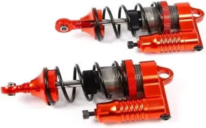 Rc Shock Absorber For Rovan For Rofun F5 Road Mcd XS5 1/5 CNC Metal Shock Adjustable Abdominal Rc Truck Car Parts Accessories Upgrade Replacement And Use(Red)