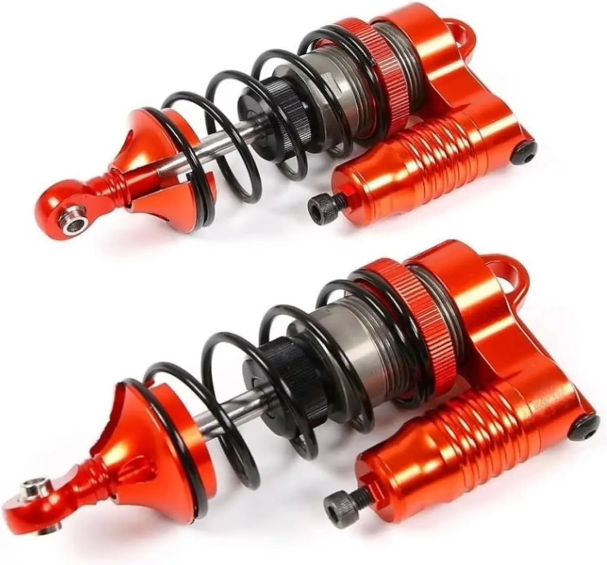 Rc Shock Absorber For Rovan For Rofun F5 Road Mcd XS5 1/5 CNC Metal Shock Adjustable Abdominal Rc Truck Car Parts Accessories Upgrade Replacement And Use(Red)