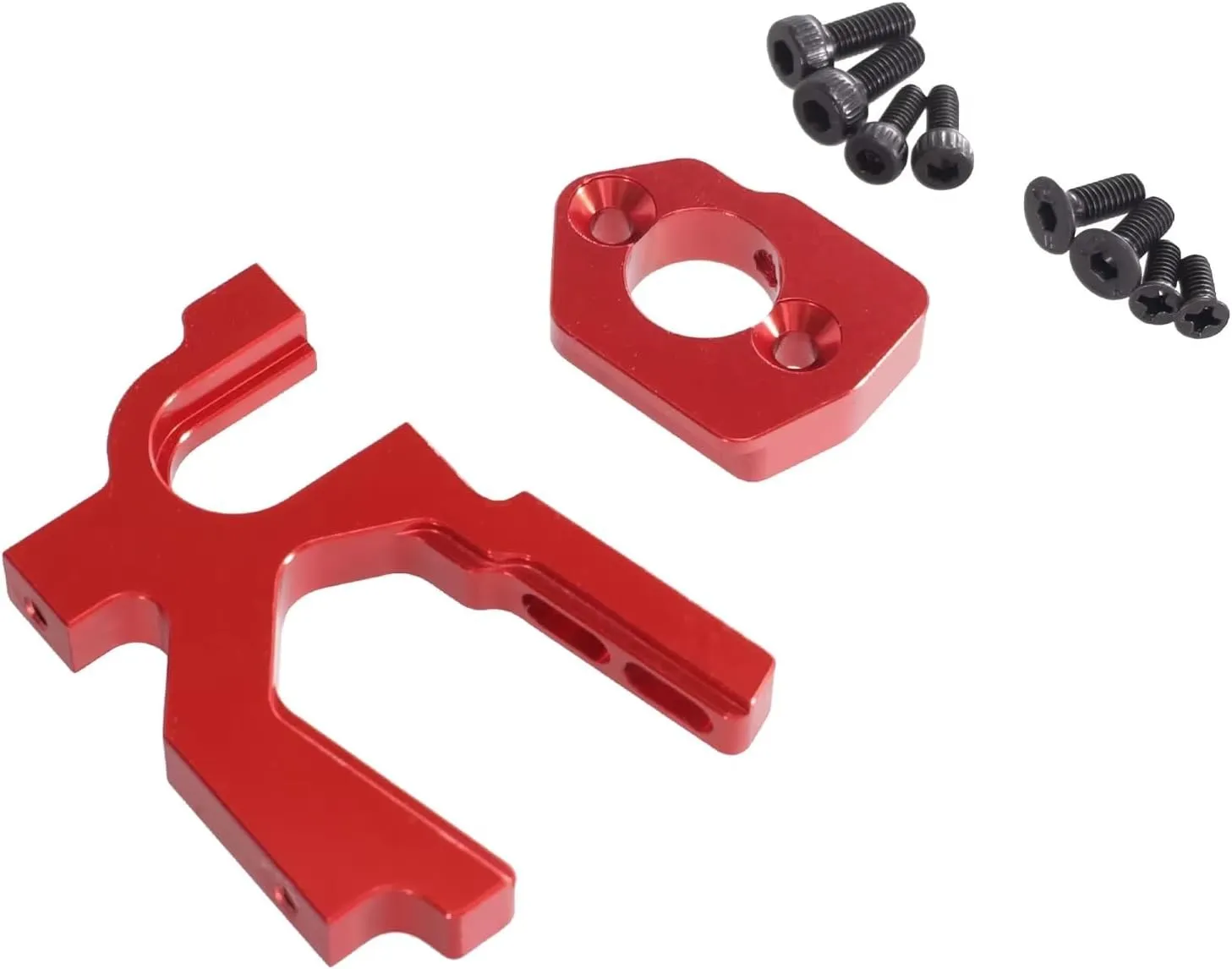 RC Upgrade Accessories for Wltoys for 144001 144002 144010 124016 124017 124018 124019 for LC for Racing 1/12 1/14 RC Car Metal Upgrade Adjustable Motor Fixed for Seat(Red)
