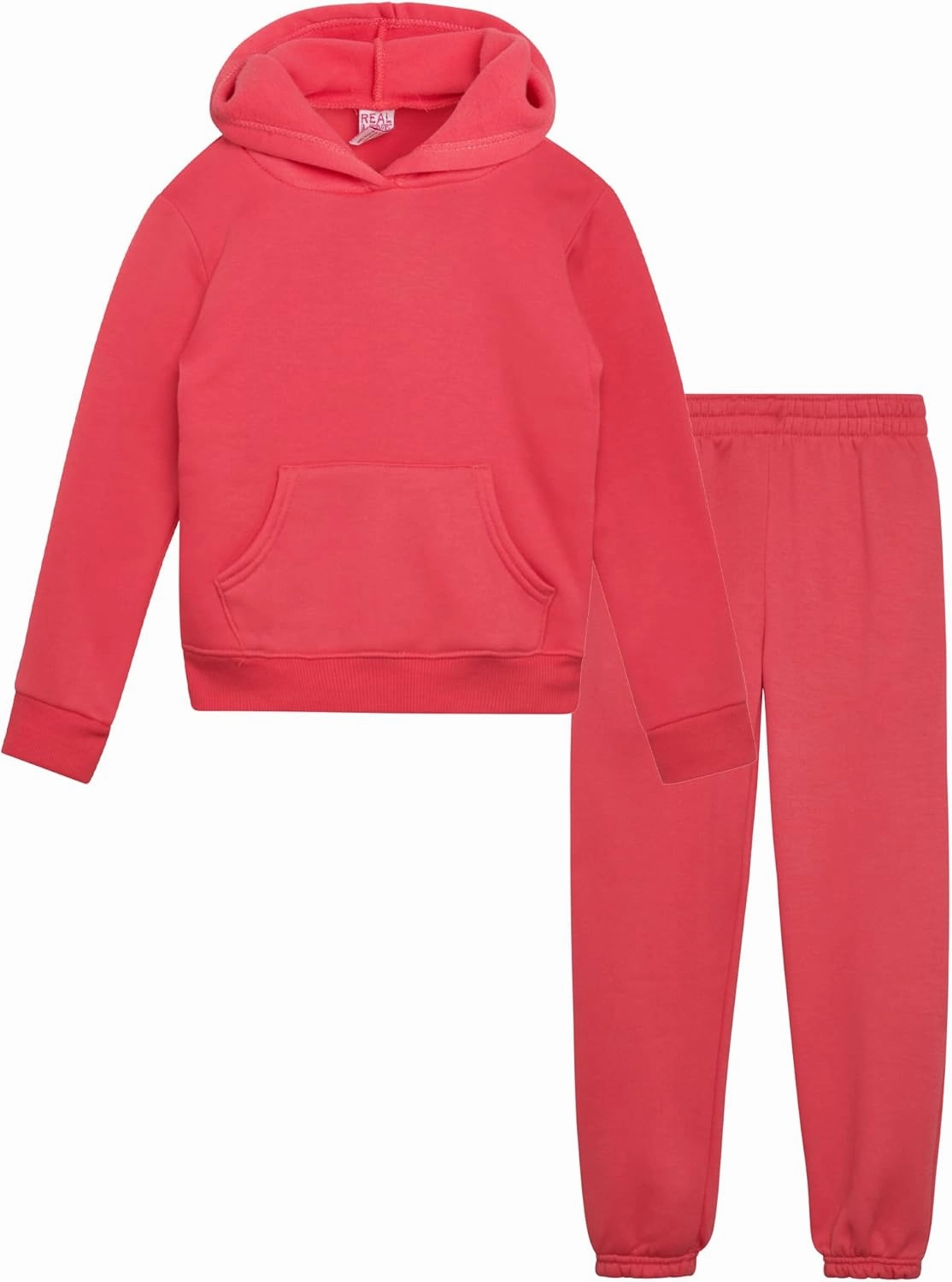 Real Love Toddler Girls' Jogger Set - 2 Piece Soft Fleece Pullover Hoodie and Jogger Pants for Little Girls (2T-6)