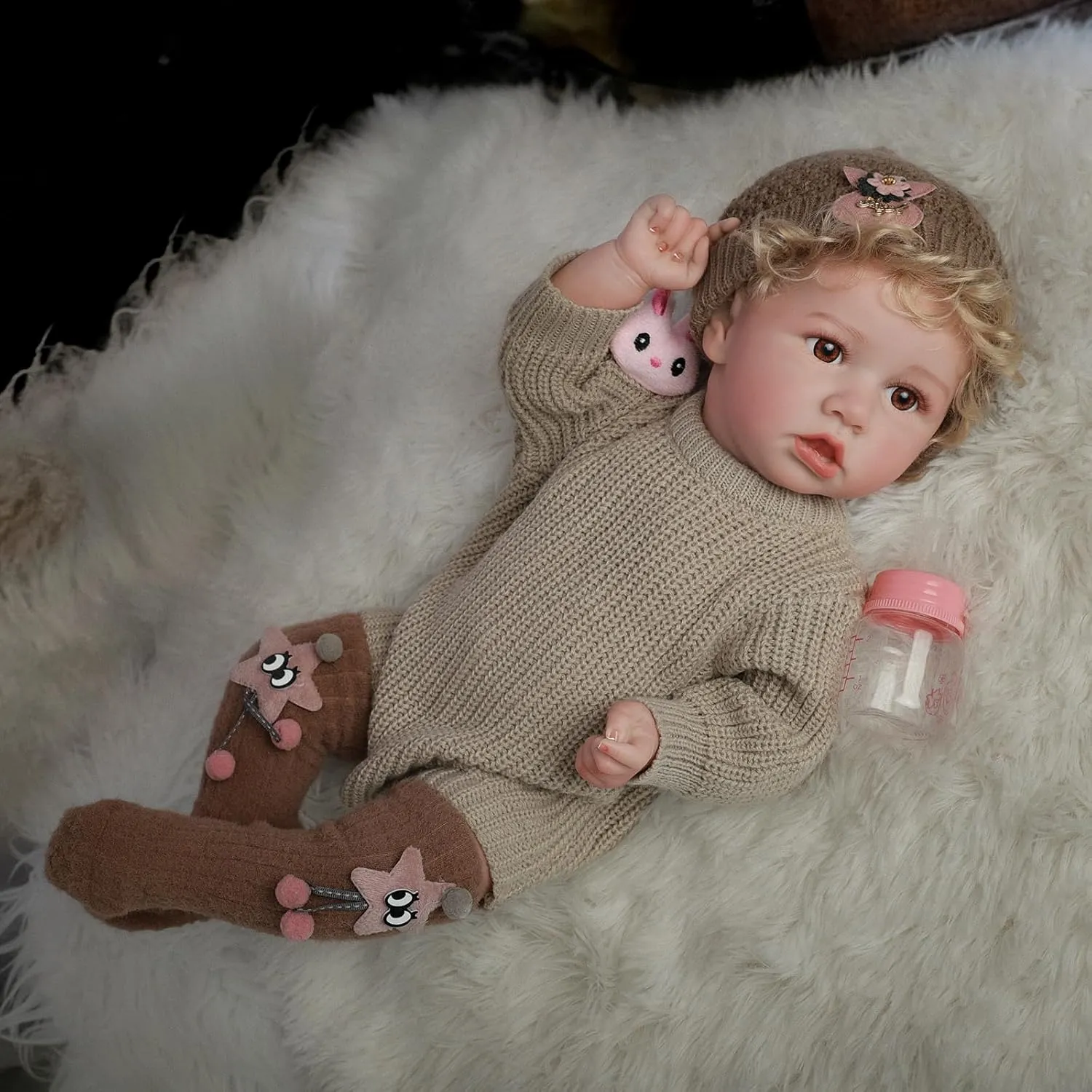 Reborn Baby Dolls Boy - 22 Inch Baby Doll Realistic Weighted Soft Vinyl Body Newdorn Baby Doll Toy Lifelike Babe muñecas para niñas with Clothes and Toy Gift for Age 3 