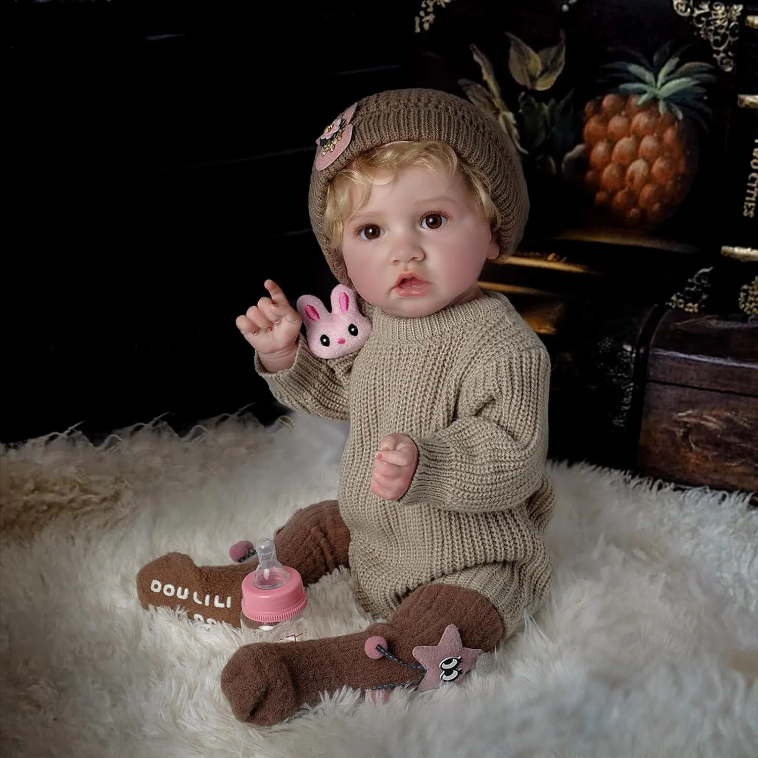 Reborn Baby Dolls Boy - 22 Inch Baby Doll Realistic Weighted Soft Vinyl Body Newdorn Baby Doll Toy Lifelike Babe muñecas para niñas with Clothes and Toy Gift for Age 3 