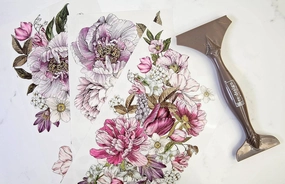 Redesign with Prima - Dreamy Florals Small Transfers 6"x12" 3 Sheets Rub on Transfers for Furniture Vintage Rub on Transfers Stickers for Crafts