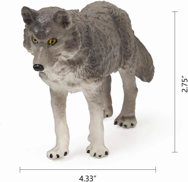 RESTCLOUD 7Pcs Wolf Toy Figurines Set Wolf Animals Figures (Wolf Set B)