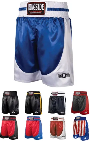 Ringside Pro-Style Boxing Trunks, Satin Shorts for Men and Women, Ideal for Boxing, MMA, Muay Thai