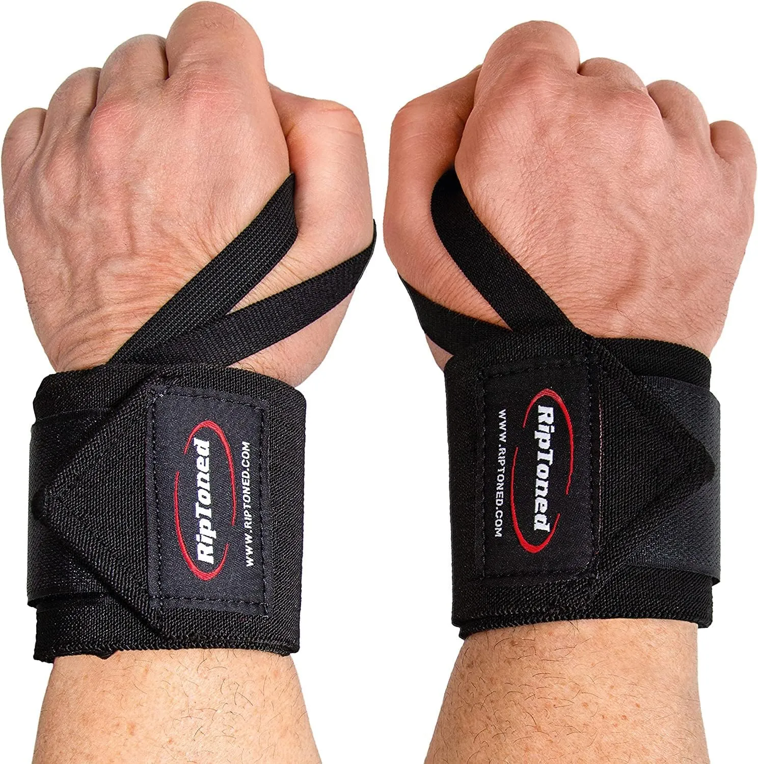 Rip Toned 18” Wrist Wraps - Wrist Straps for Weightlifting - Lift Better, Protect Wrist Pain - Adjustable, Durable, Machine Washable - Wrist Wraps for Weightlifting - USPA Endorsed for Men & Women