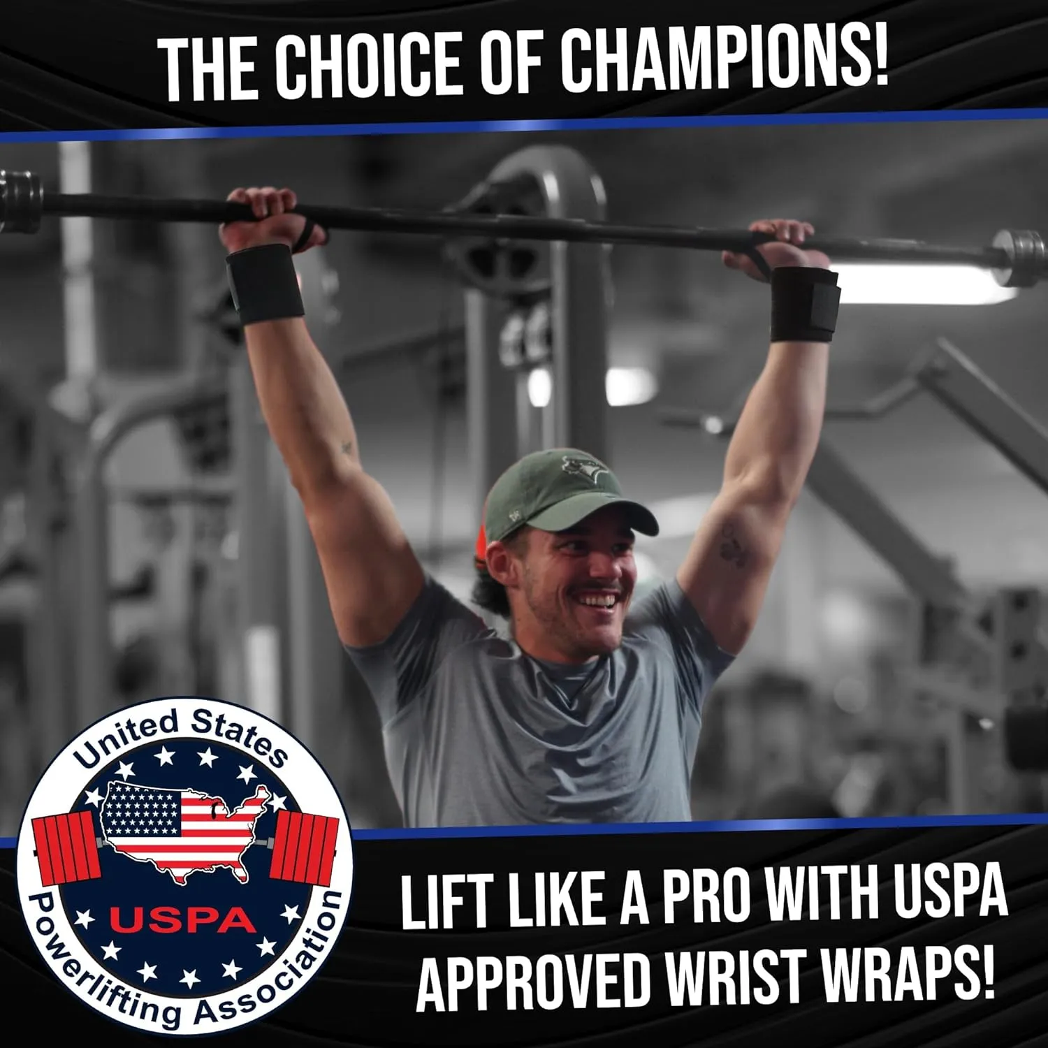 Rip Toned 18” Wrist Wraps - Wrist Straps for Weightlifting - Lift Better, Protect Wrist Pain - Adjustable, Durable, Machine Washable - Wrist Wraps for Weightlifting - USPA Endorsed for Men & Women