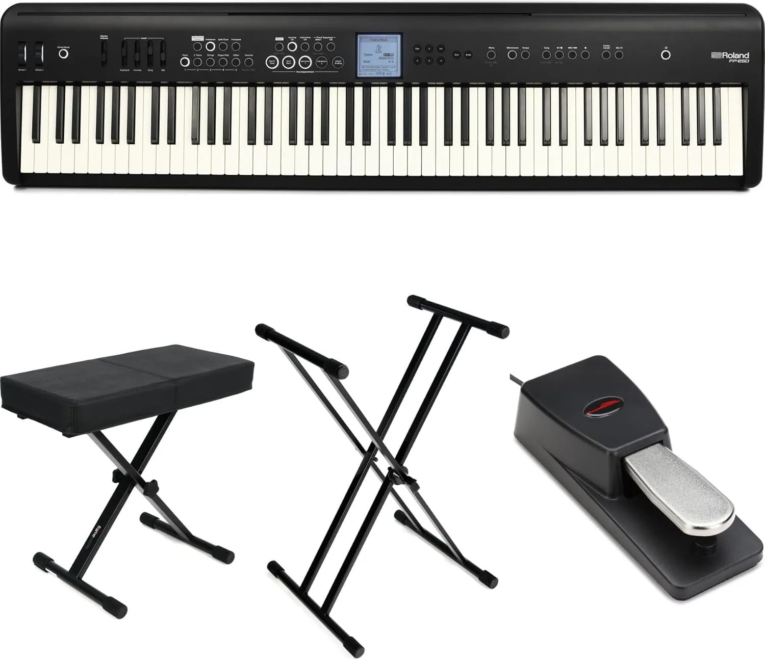 Roland FP-E50 88-key Digital Piano Essentials Bundle