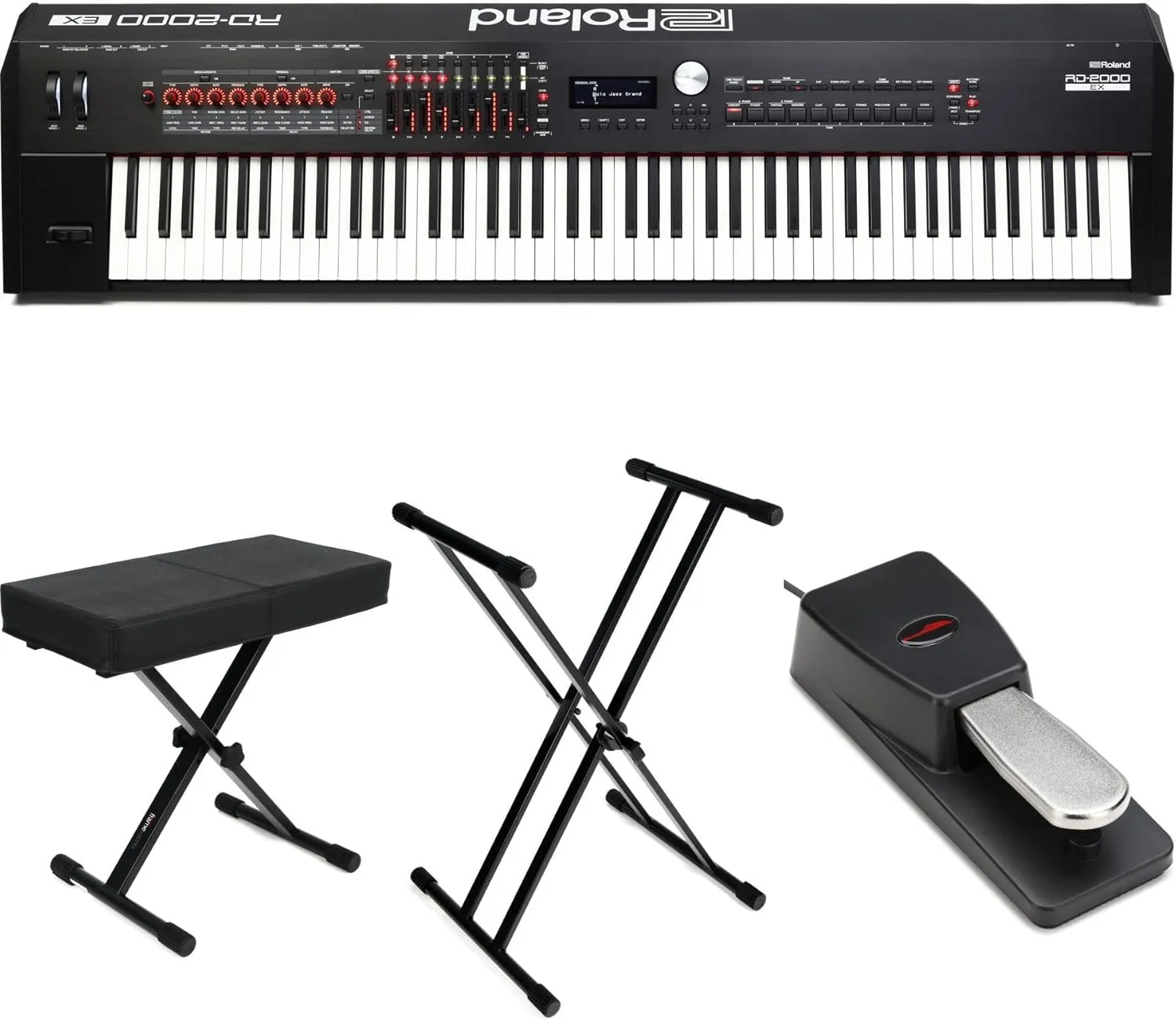 Roland RD-2000 EX 88-key Digital Piano Essentials Bundle