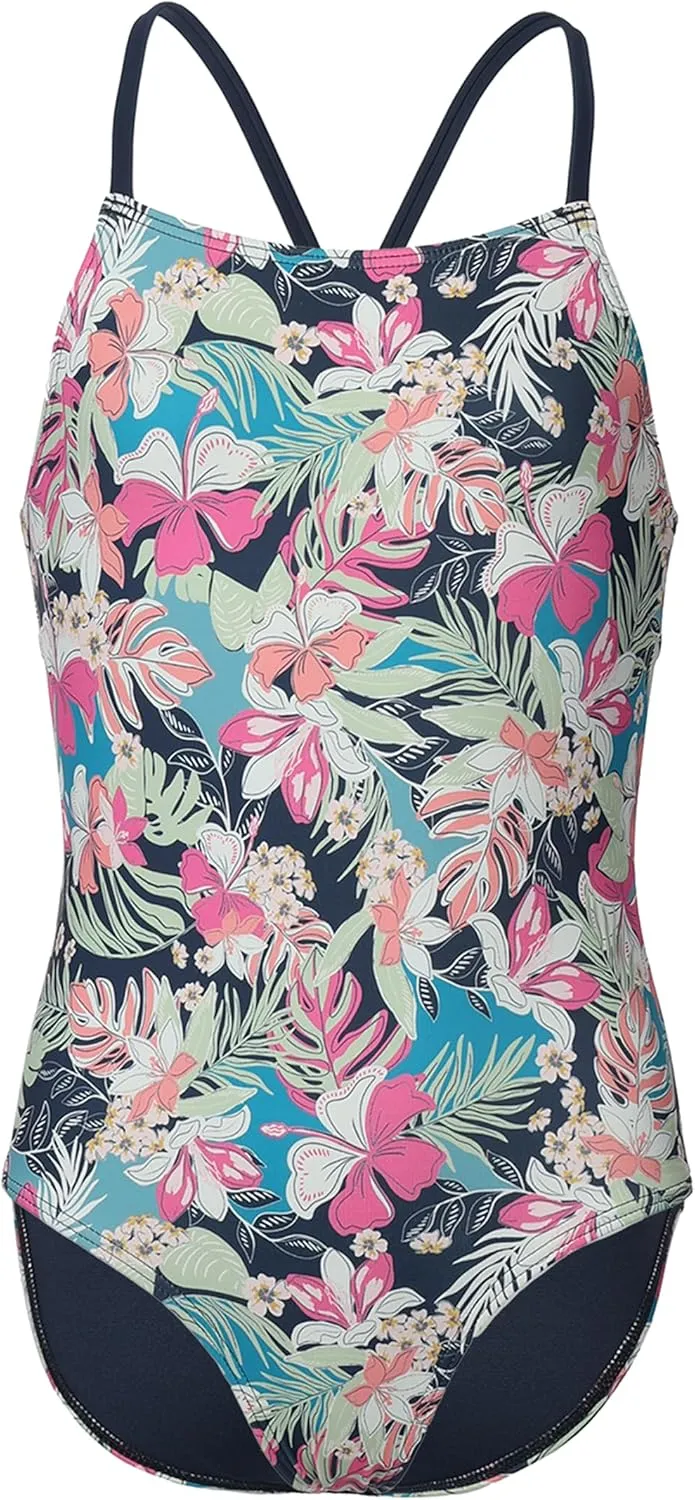 Roxy Girls' One-Piece Swimsuit with UPF 50  Sun Protection, Quick Drying Bathing Suit
