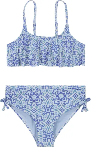 Roxy Girls' Two-Piece Bikini Swimsuit Set, UPF 50  Sun Protection, Quick-Dry Bathing Suit