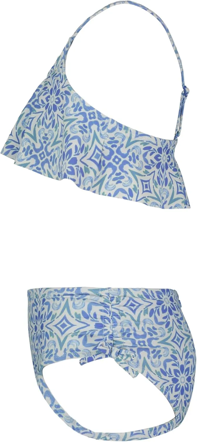 Roxy Girls' Two-Piece Bikini Swimsuit Set, UPF 50  Sun Protection, Quick-Dry Bathing Suit