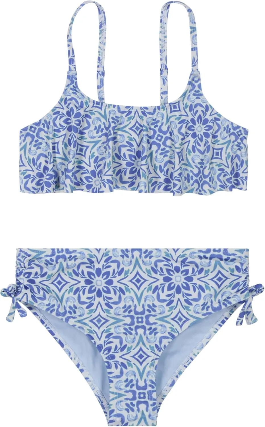 Roxy Girls' Two-Piece Bikini Swimsuit Set, UPF 50  Sun Protection, Quick-Dry Bathing Suit