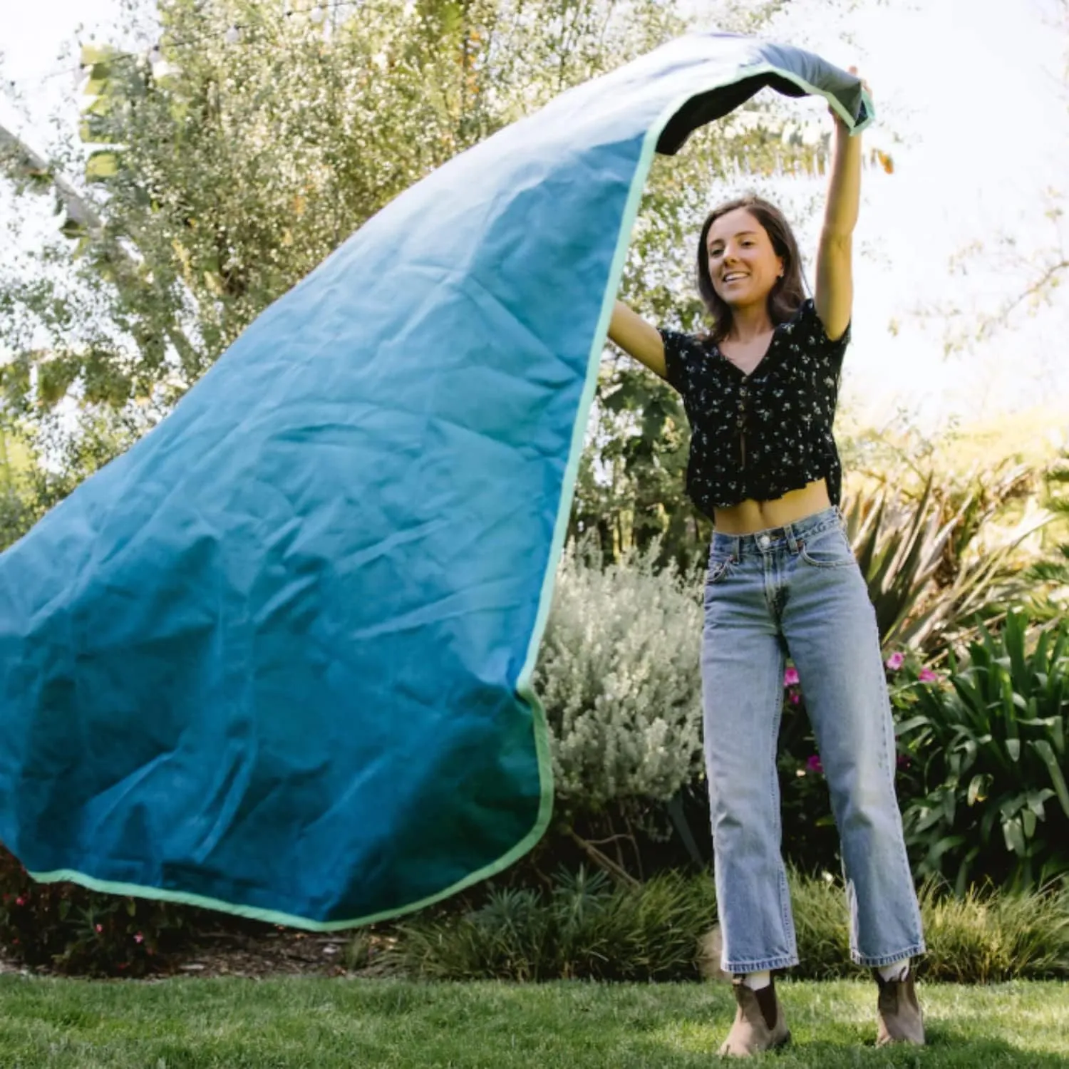 Rumpl Everywhere Mat | Lightweight Ground Cover for Hiking, Camping, Traveling, Picnics | 52" x 75"