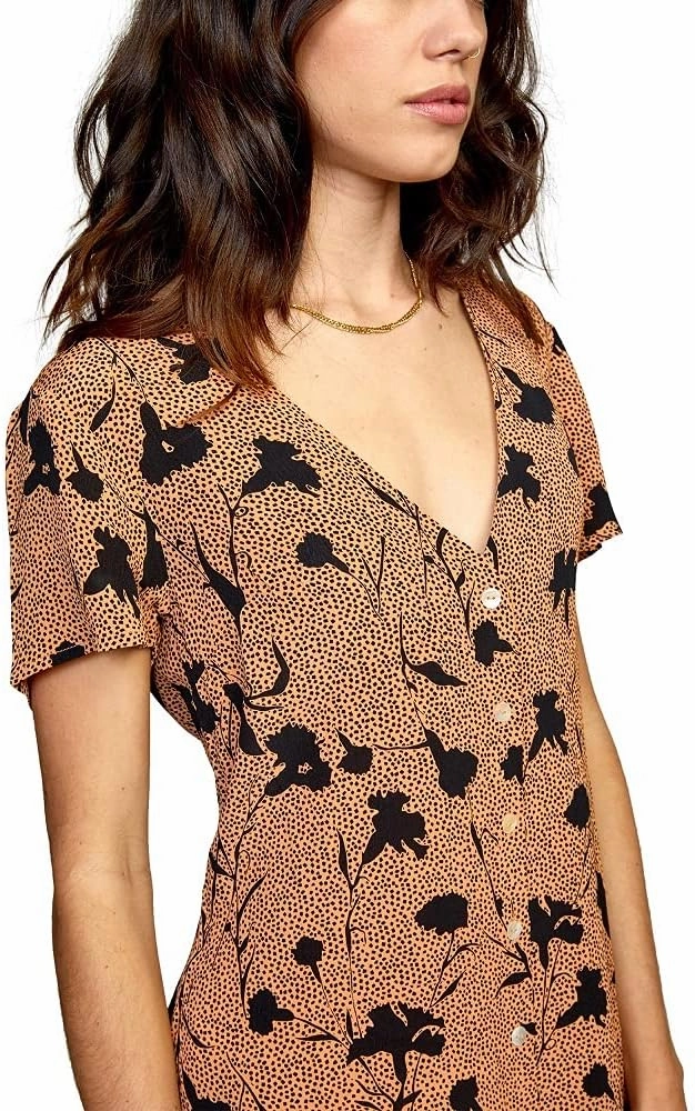 RVCA Women's Avery Woven Short Sleeve Dress