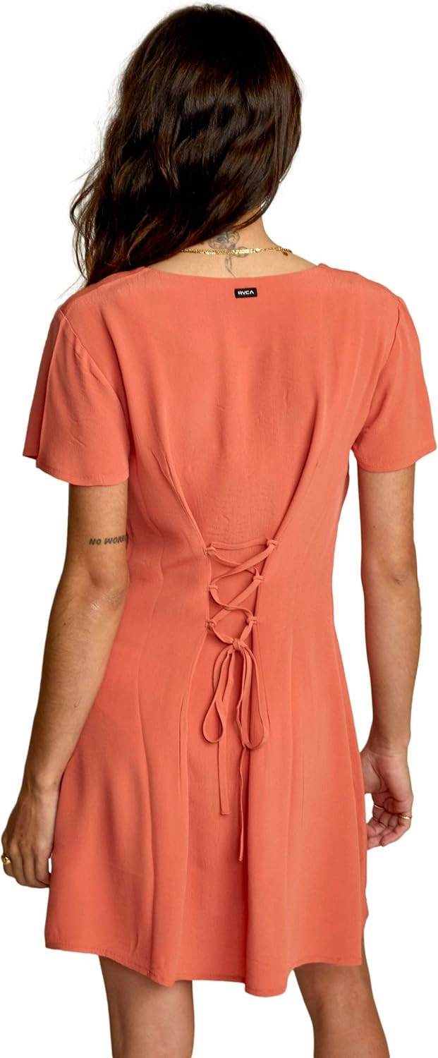 RVCA Women's Avery Woven Short Sleeve Dress
