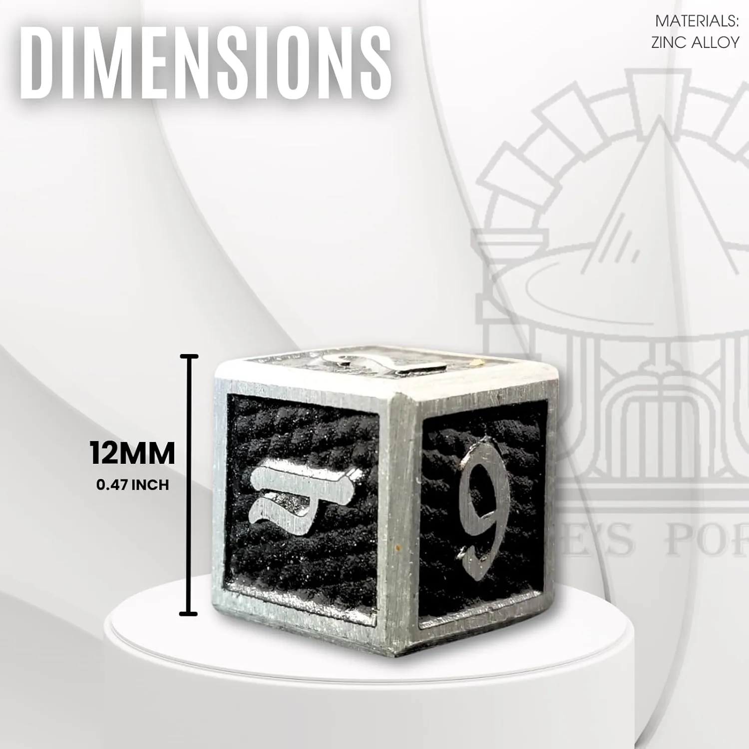 Sage's Portal Unique Metal D6 Dice Set 24 Piece Six Sided Dice for Dungeons and Dragons DND TTRPG Rolepaying Games D6 System Games and TCG Magic The Gathering (Wyrmlings Black Scales)