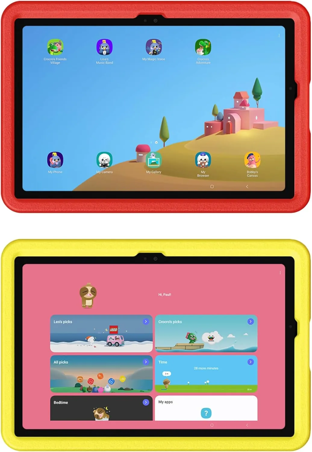 SAMSUNG Galaxy Tab A9  Plus Kids Edition 11” 64GB WiFi Android Tablet, Long Battery Life, Expandable Storage, Thin, Light Design, Durable Puffy Cover, US Version, 2024, Yellow