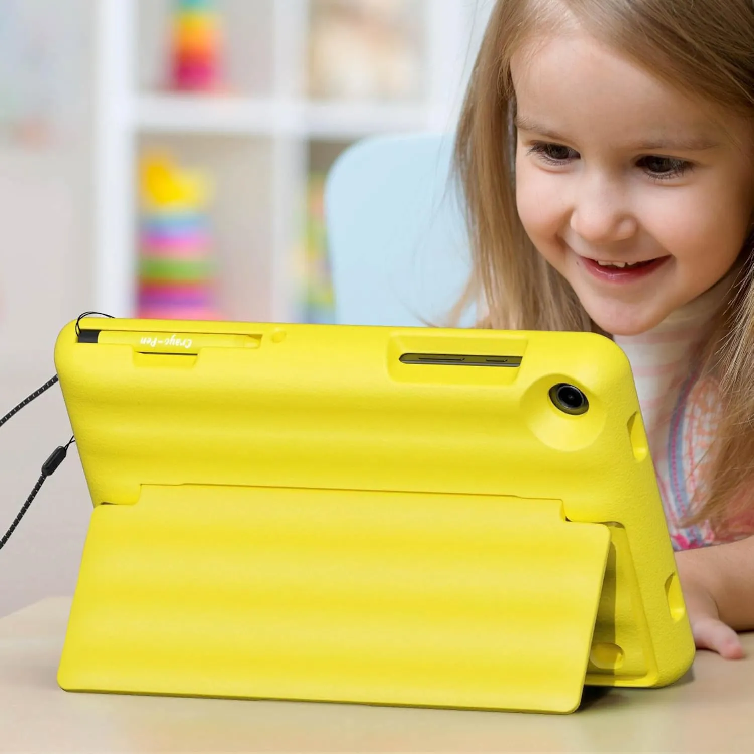 SAMSUNG Galaxy Tab A9  Plus Kids Edition 11” 64GB WiFi Android Tablet, Long Battery Life, Expandable Storage, Thin, Light Design, Durable Puffy Cover, US Version, 2024, Yellow