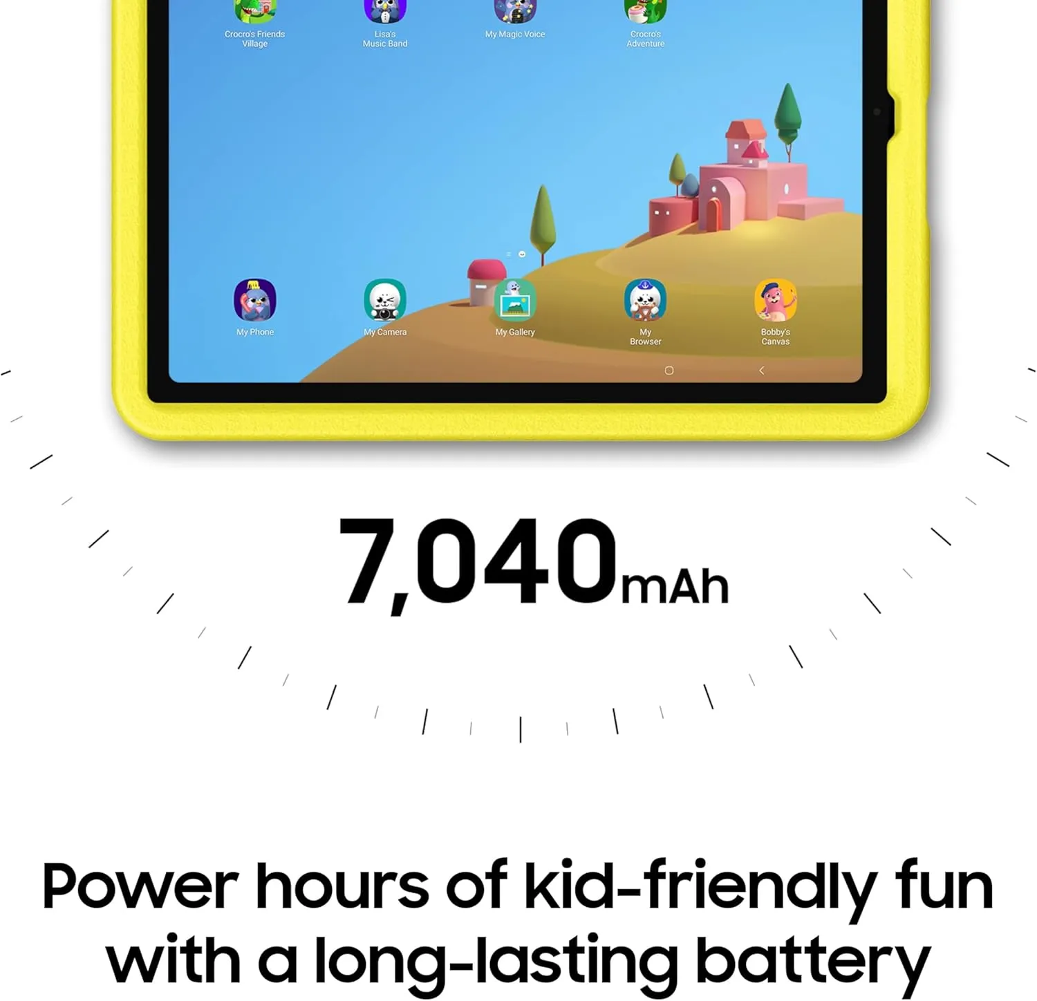 SAMSUNG Galaxy Tab A9  Plus Kids Edition 11” 64GB WiFi Android Tablet, Long Battery Life, Expandable Storage, Thin, Light Design, Durable Puffy Cover, US Version, 2024, Yellow