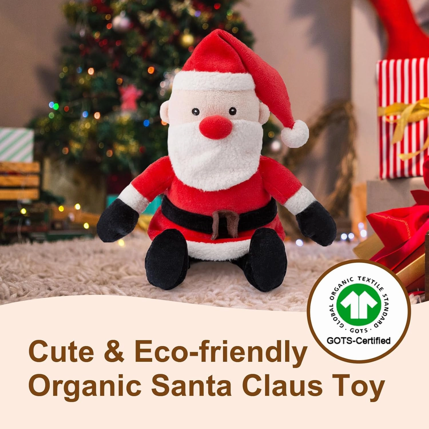 Santa Claus Plush Toy Santa Claus Stuffed Toy 8" Santa Stuffed Animal, Holiday Soft Cuddly Toy Gift for Toddlers, Kids & Teens