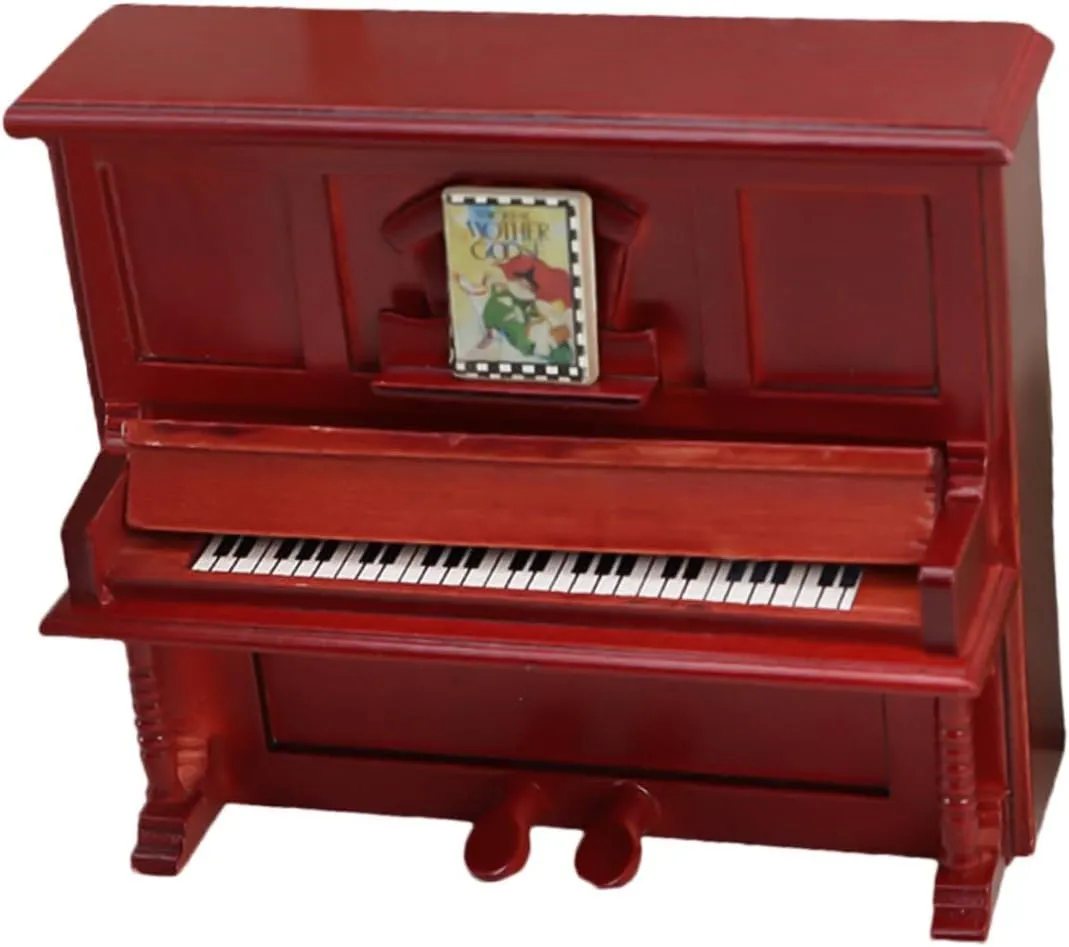 Scale Miniature Upright Piano Decoration for Fairy Gardens Flower Pots and Home Projects Present for Miniature Lovers