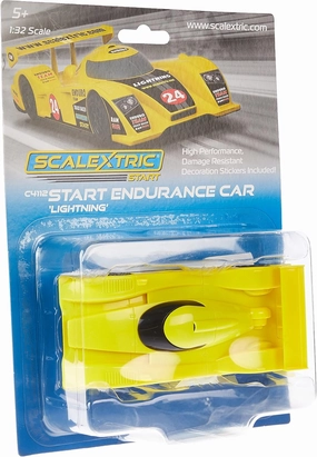 Scalextric Start Endurance LMP Style Car Yellow Lightning 1:32 Slot Race Car C4112