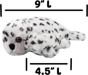 Sea Life Mini (8") Mother and Baby Birth of Life Plush Stuffed Water Ocean Animal (Harbor Seal)