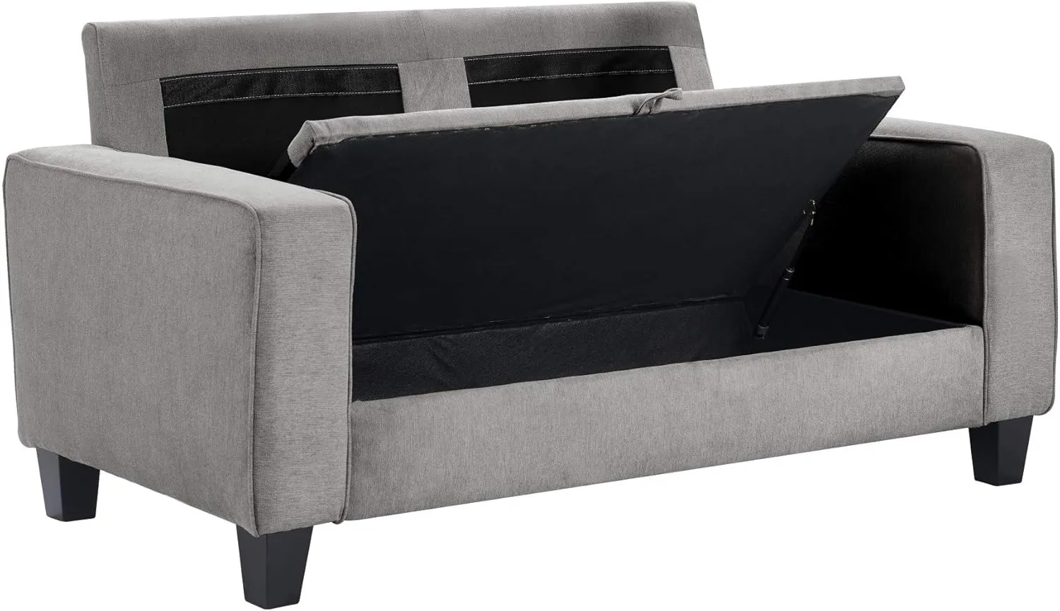 Serta Palisades Storage Loveseat, Gray