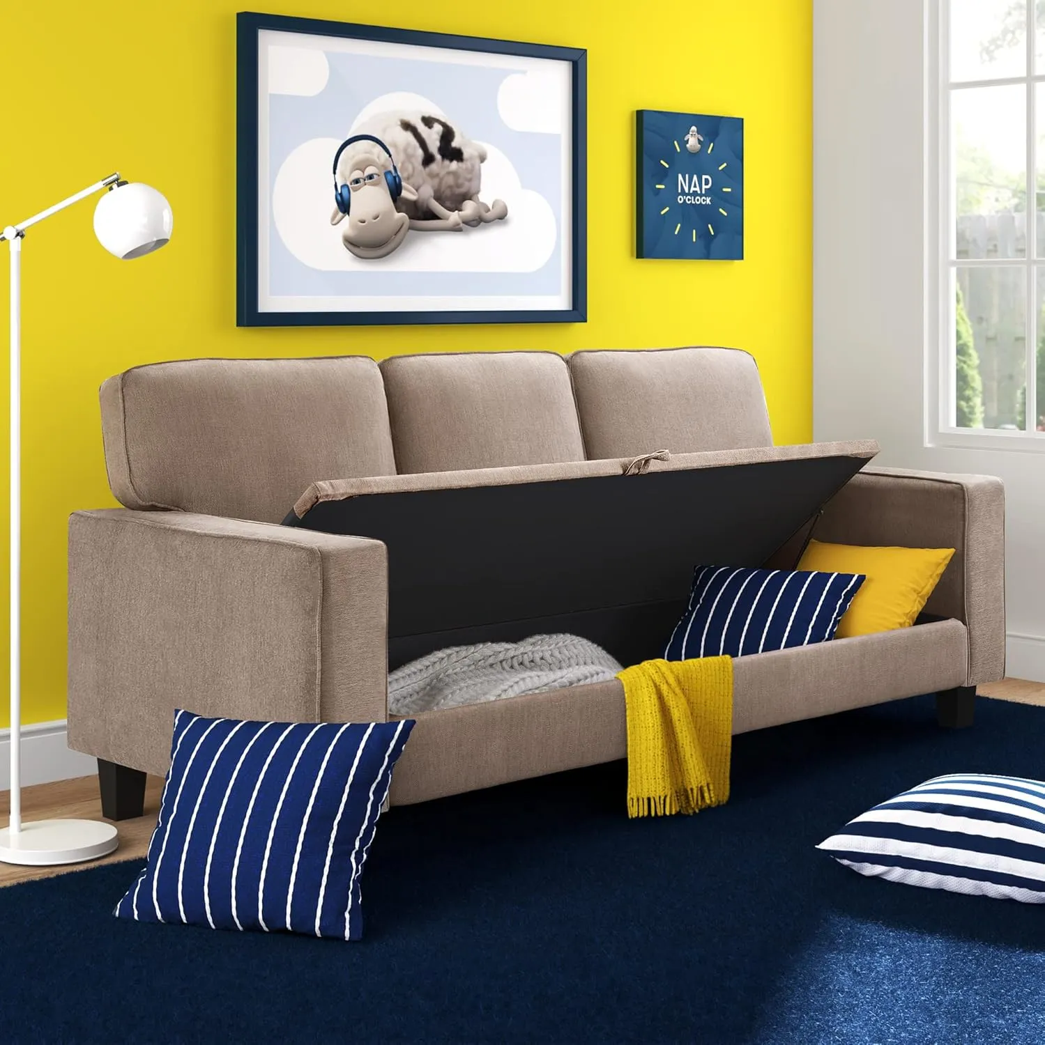 Serta Palisades Storage Sofa, 78", Tan
