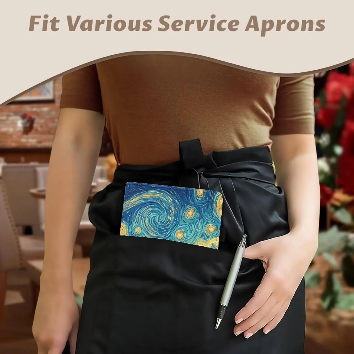 Server Books for Waiteress, Waiter Book Server Wallet Leather Waitstaff Check Book Oragnizer Fit Server Apron