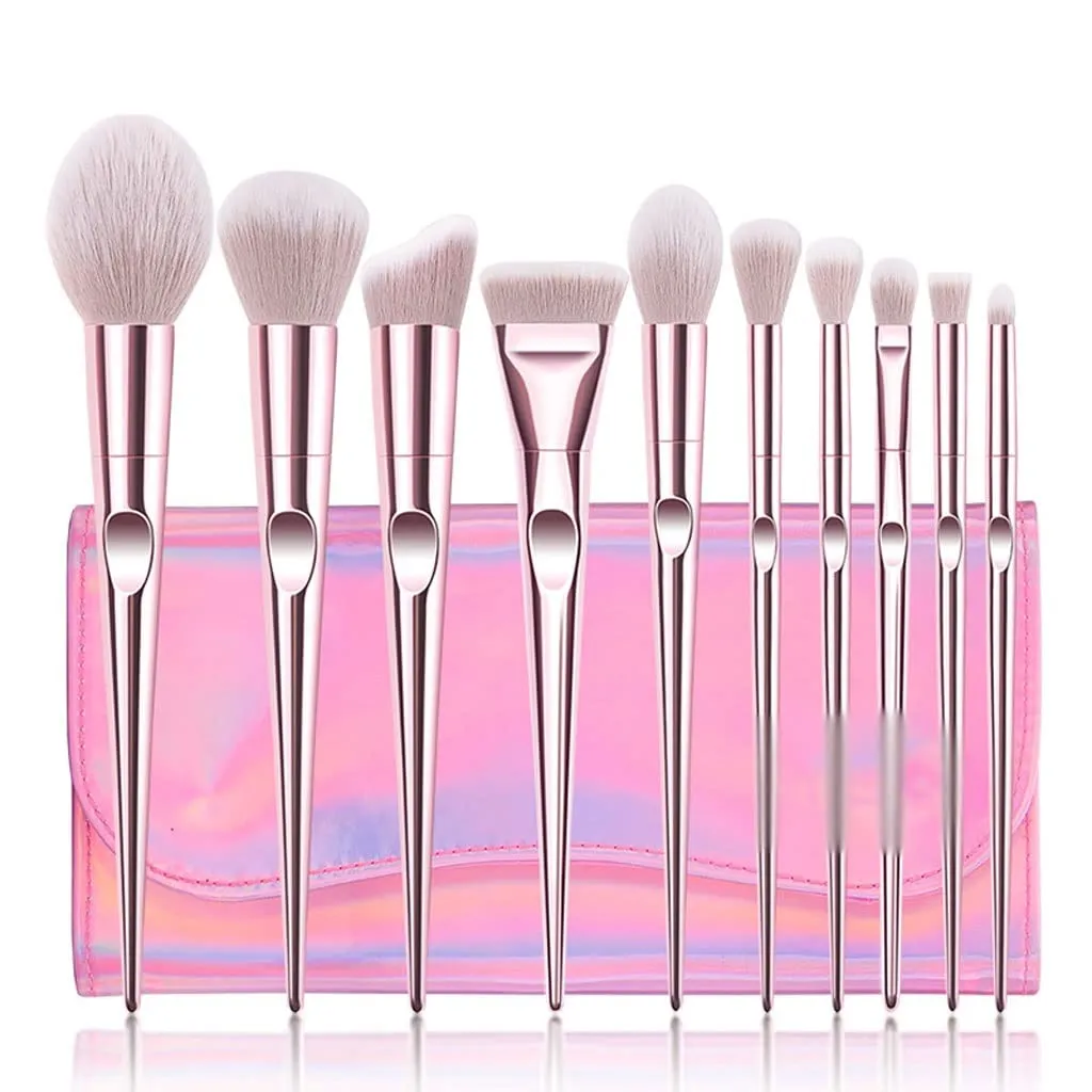 Set Of 10 Makeup Brushes Brush Makeup Set Complete Eye Shadow Brushes