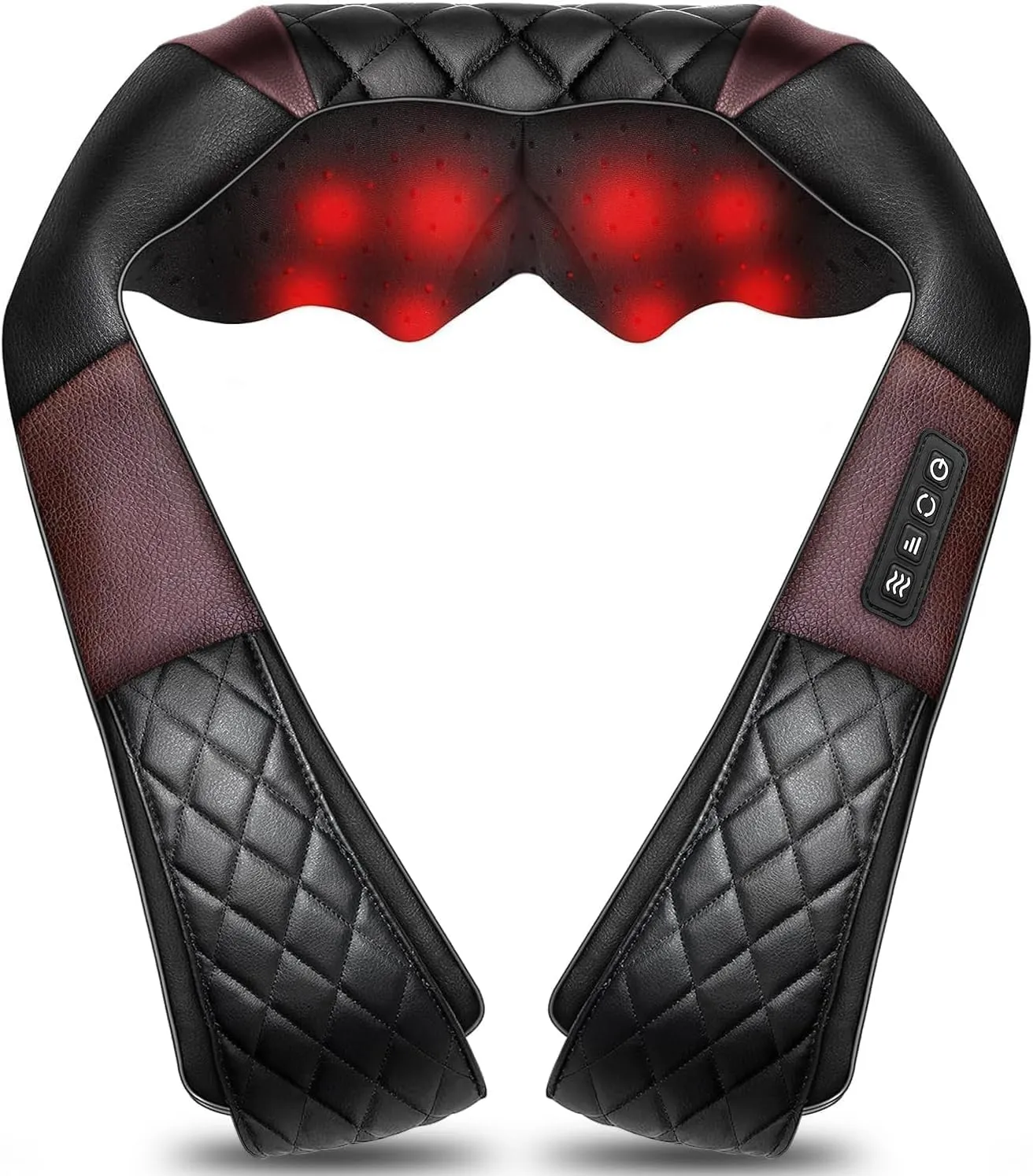 Shiatsu Neck and Back Massager with Heat, Electric Deep Tissue 4D Kneading Massage Pillow for Shoulder, Leg, Body Muscle Pain Relief, Home, Office, and Car Use - Best Gifts for Women Men Mom Dad
