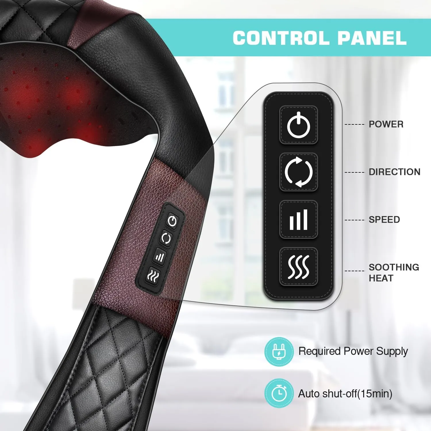 Shiatsu Neck and Back Massager with Heat, Electric Deep Tissue 4D Kneading Massage Pillow for Shoulder, Leg, Body Muscle Pain Relief, Home, Office, and Car Use - Best Gifts for Women Men Mom Dad