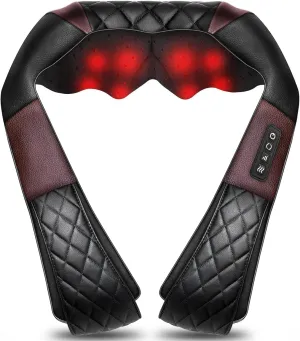 Shiatsu Neck and Back Massager with Heat, Electric Deep Tissue 4D Kneading Massage Pillow for Shoulder, Leg, Body Muscle Pain Relief, Home, Office, and Car Use - Best Gifts for Women Men Mom Dad